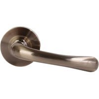 Vienna Antique Brass Round Rose Door Handle – 1 Pair