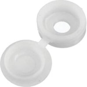 Wickes Plastic Screw Cover Caps - White Pack of 10