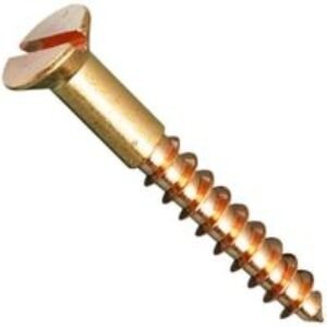 Wickes Brass Wood Screws - No 10 x 38mm Pack of 10