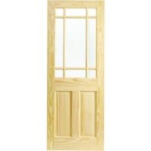 Wickes Truro Glazed Clear Pine 2 Panel Internal Door - 1981 x 762mm