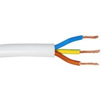 3 Core 3183Y White Round Flexible Cable – 0.75mm² – 50m