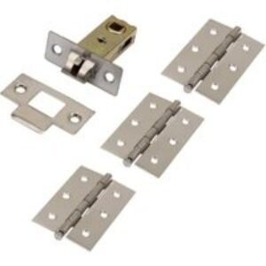 Light Duty Hinge & Latch Pack - Satin Nickel