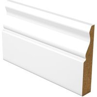 Wickes Ogee Fully Finished Satin White Skirting – 18 x 169 x 4200mm