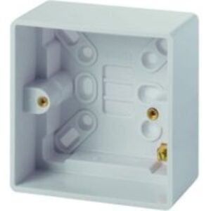 Wickes 1 Gang Pattress Box - White 47mm