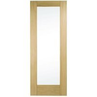 Wickes Oxford Glazed Oak Veneer 1 Panel Internal Door – 1981 x 762mm