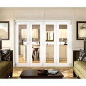 JCI Internal 1 Lite White Bi-Fold Door Set - 2990mm