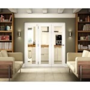 JCI Internal 1 Lite White Bi-Fold Door Set - 2390mm