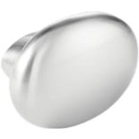 Wickes Piera Oval Knob Handle – Stainless Steel Effect