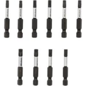 Wickes 10 Piece Mixed Impact Screwdriver Bit Set - 50mm