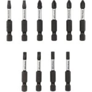 Wickes Mixed Impact 10 Piece Screwdriver Bit Set - 50mm