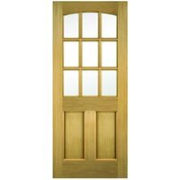 Wickes Georgia External 2 Panel Glazed Oak Door – 1981 x 762mm