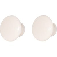 Door Knob White Plastic 34mm – Pack of 10