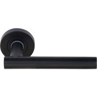 Melbourne Matt Black Round Rose Door Handle – 1 Pair