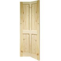 Wickes Chester Knotty Pine 4 Panel Internal Bi-Fold Door - 1981 x 686mm