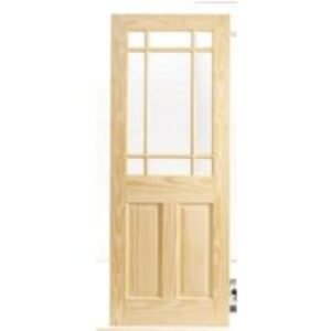 Wickes Truro Glazed Clear Pine 2 Panel Internal Door - 1981 x 686mm
