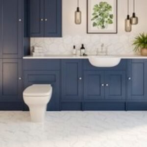 Wickes Boutique Hive Marble Matt Porcelain Wall & Floor Tile - 202 x 175mm - Pack of 37