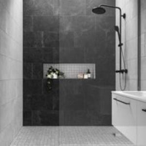 Wickes Boutique Lava Grey Matt Porcelain Wall& Floor Mosaic Tile - 300 x 300mm - Pack of 6
