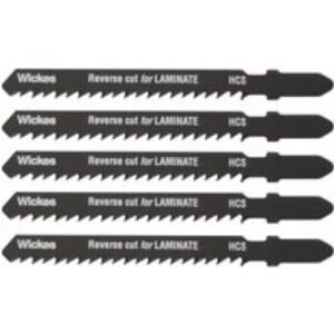 Wickes T-Bar Shank Medium Cut Jigsaw Blade for Laminate - Pack of 5