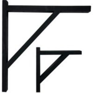 Black Timber Frame Bracket Pair - 200 x 180mm