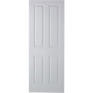 Wickes Chester White Grained Moulded 4 Panel FD30 Internal Fire Door - 2040 x 826mm