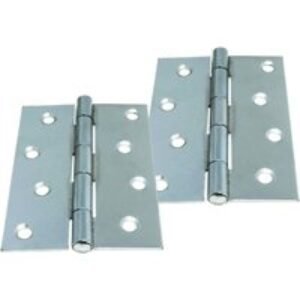 4Trade Butt Hinge Chrome Plated 102mm Fixed Pin 1838