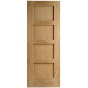 Wickes Marlow Oak Veneer 4 Panel Shaker Internal Door - 1981 x 686mm