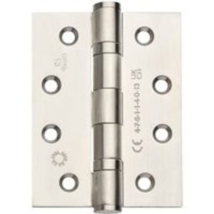 Grade 13 Fire Rated Ball Bearing Hinge Satin Stainless Steel 102mm - Pack of 3