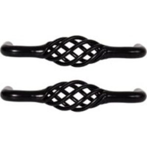 Birdcage Cabinet Handle Black 105mm - Pack of 2