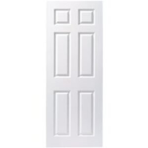 Travis Perkins White Primed 6 Panel Smooth Door 1981 x 686 x 35mm