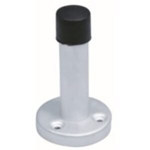 4Trade Door Stop for Skirting Round Rose Satin Anodised Aluminium