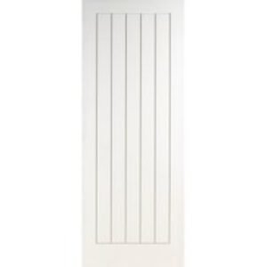 Travis Perkins Suffolk White Primed 5 Panel Door 1981 x 762 x 35mm