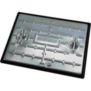 Clark-Drain Manhole Cover and Frame Galvanised Steel 450mm x 600mm 5 Tonne
