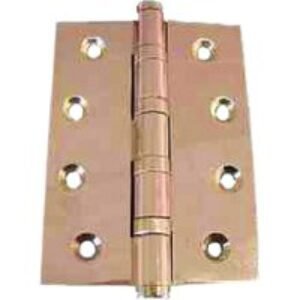 4Trade Butt Hinge 4 Ball Bearing Polished Brass 100 x 75 x 3mm Pack of 2