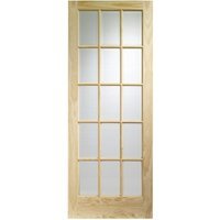 XL PATT SA77 PINE CLEAR GLAZED DOOR 1981 X 838 X 35MM