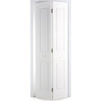 Premdor White 4 Panel Grained Bifold Hollow Core Door 1981 x 762 x 35mm