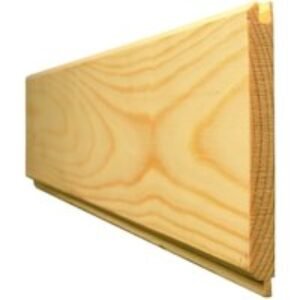 19mm x 125mm x 1m Redwood Tongue and Groove Cladding VJoint Board Finished Size 14.5mm x 119mm