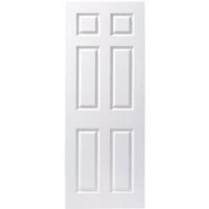 Travis Perkins White Primed 6 Panel Smooth Door 1981 x 610 x 35mm