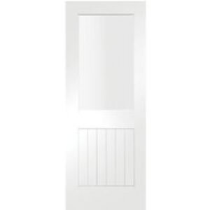 XL SUFFOLK WHITE PRIMED 1/2 LIGHT CLEAR GLAZED DOOR 1981 X 762 X 35MM