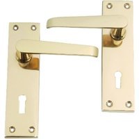 4trade Victorian Lever Lock Handle Brass