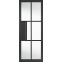 JB Kind Civic Black Clear Glazed Door 1981 x 762 x 35mm