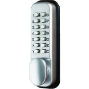 4Trade Digital Push Button Holdback Lock Satin