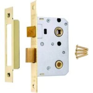 4Trade Mortice Bathroom Lock 64mm Brass