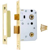 4Trade Mortice Bathroom Lock 64mm Brass