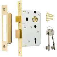 4TRADE Mortice Deadlock 3 Lever 64mm Brass