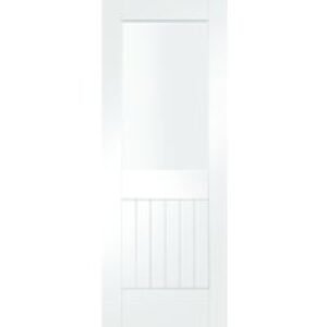 XL SUFFOLK WHITE PRIMED 1 LIGHT CLEAR GLAZED DOOR 1981 X 838 X 35MM