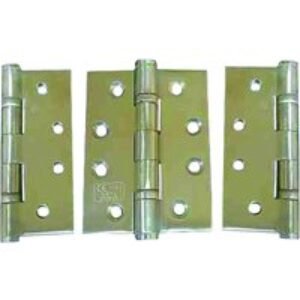 4Trade Hinge 2 Ball Bearing 100 x 75 x 3mm Stainless Steel GRADE13 CE Bsen 1935 Pack of 3