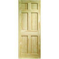 Internal Softwood Clear Pine 6 Panel Door 1981x762x35mm