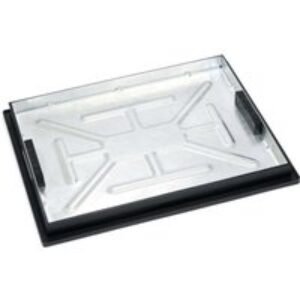 Clark-Drain Galvanised Steel 5 Tonne Manhole Cover and Frame Sealed Block Paviour Recessed Tray 450mm x 600mm