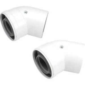 Worcester Bosch 7716191085 45 Degree Bend 60/100mm Pair