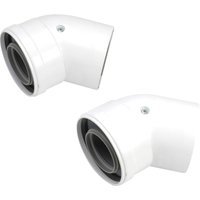 Worcester Bosch 7716191085 45 Degree Bend 60/100mm Pair